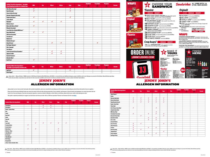 Jimmy John's Menu