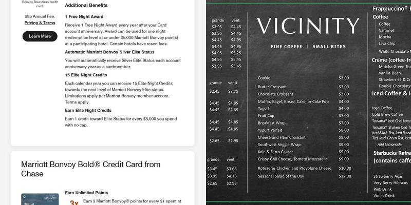 Vicinity Coffee Menu