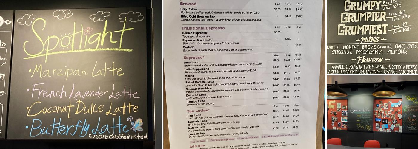 Grumpy Bean Menu