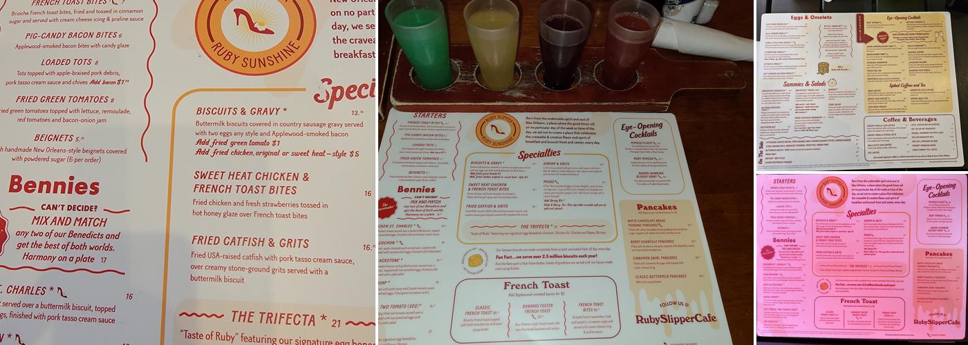 Ruby Slipper CBD Menu