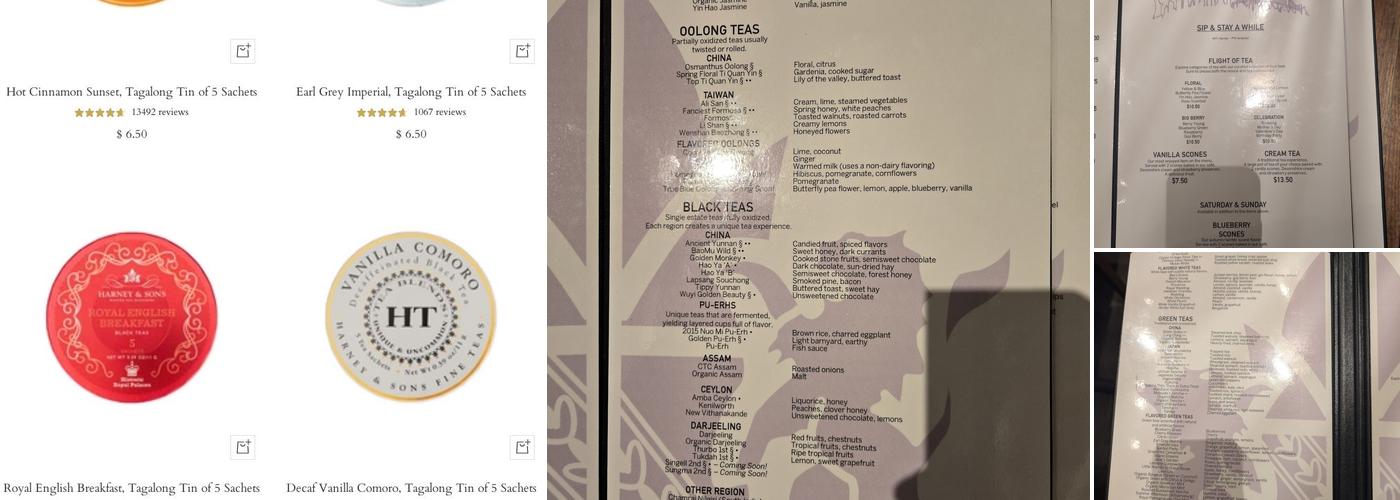Harney & Sons SoHo Menu