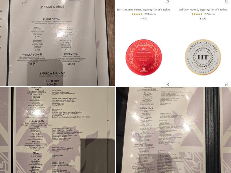Harney & Sons SoHo Menu