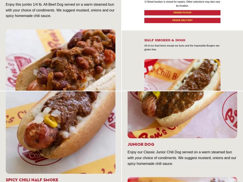 Ben's Chili Bowl Menu