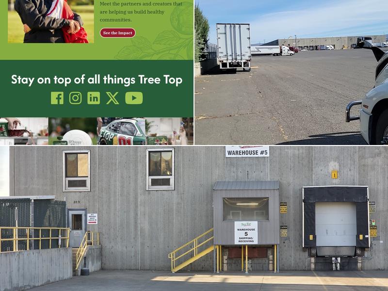 Tree Top - Retail Warehouse Menu