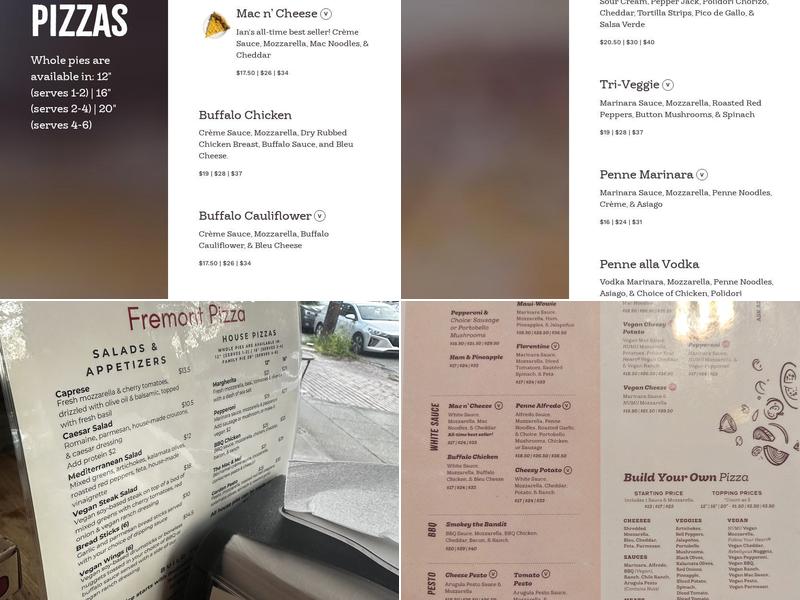 Ian's Pizza Fremont Menu