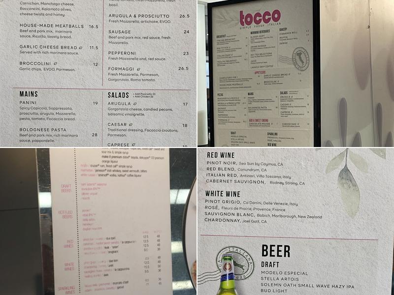 Tocco Menu