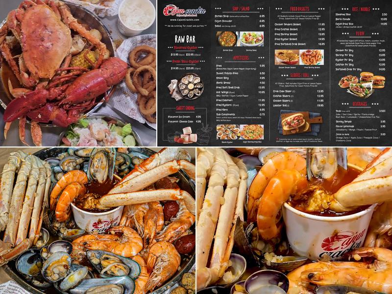 Cajun Crack'n Menu