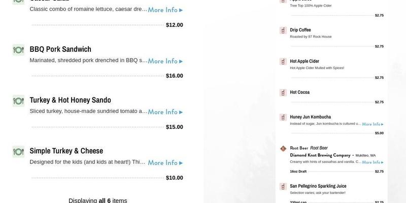 Icicle Brewing Company Menu