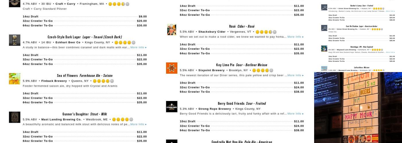 Craft+Carry Hell’s Kitchen Menu