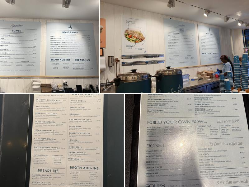 Springbone Kitchen Menu