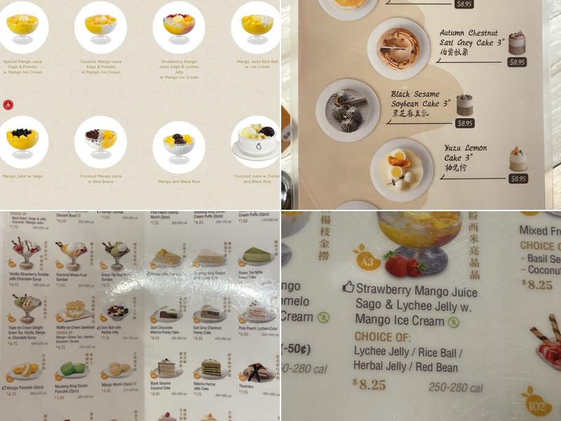 Mango Mango Dessert Menu