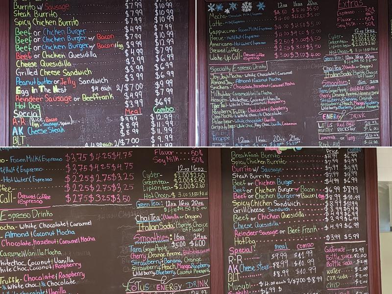 Joy’s Corner Menu
