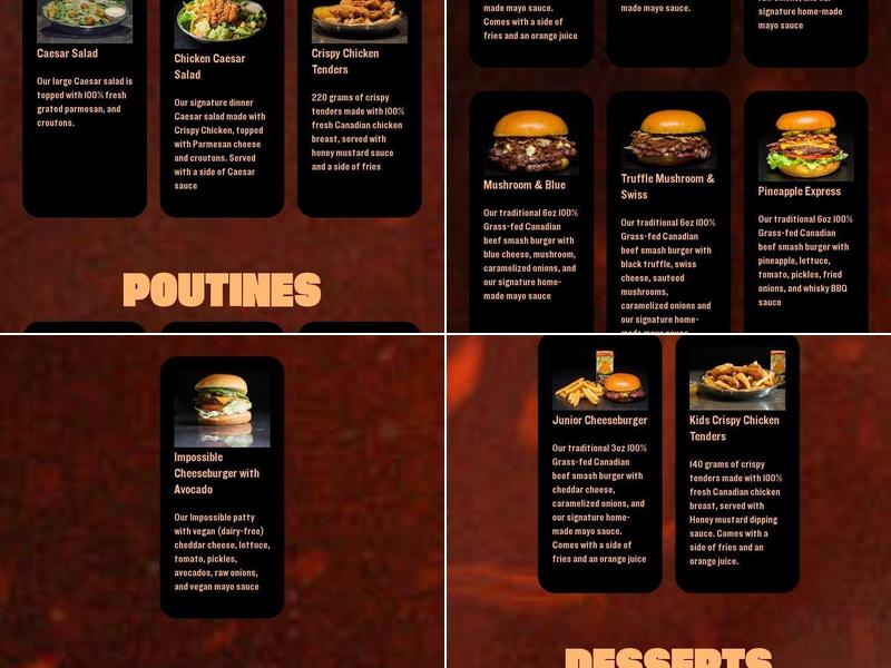 Juicy Joe's Burgers Menu