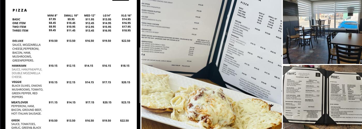Kaylee's Pizzeria Menu