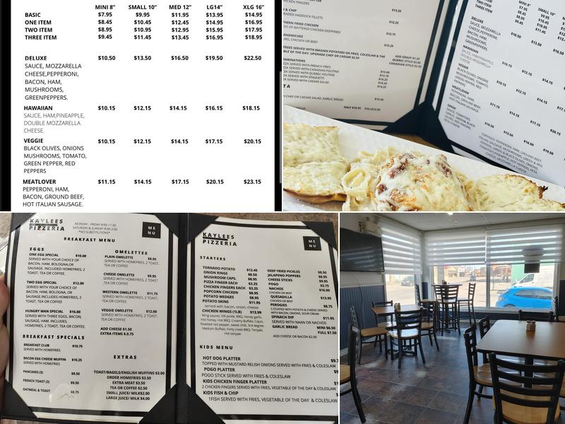 Kaylee's Pizzeria Menu