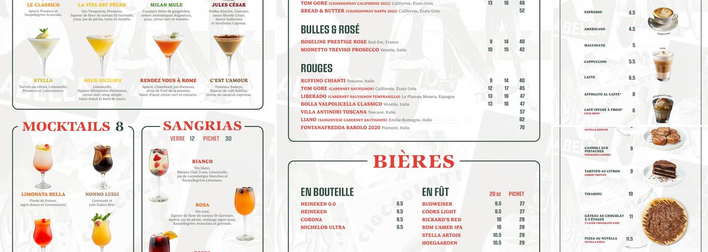 Bacaro Pizzeria - Plateau Mont-Royal Menu