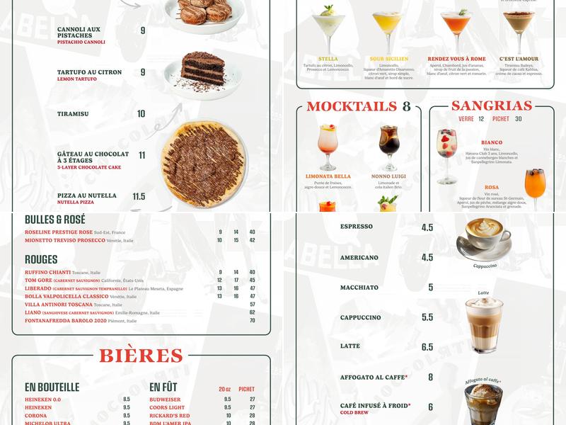 Bacaro Pizzeria - Plateau Mont-Royal Menu