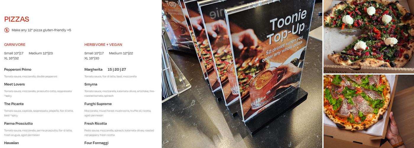 Ignite Pizzeria Yaletown Menu