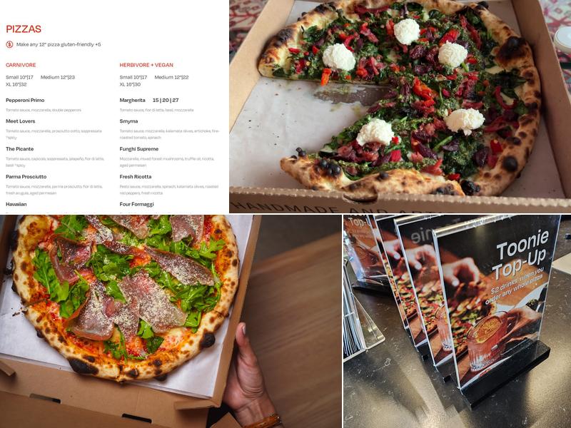 Ignite Pizzeria Yaletown Menu