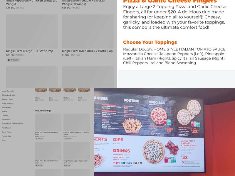 Pizza Pizza Menu