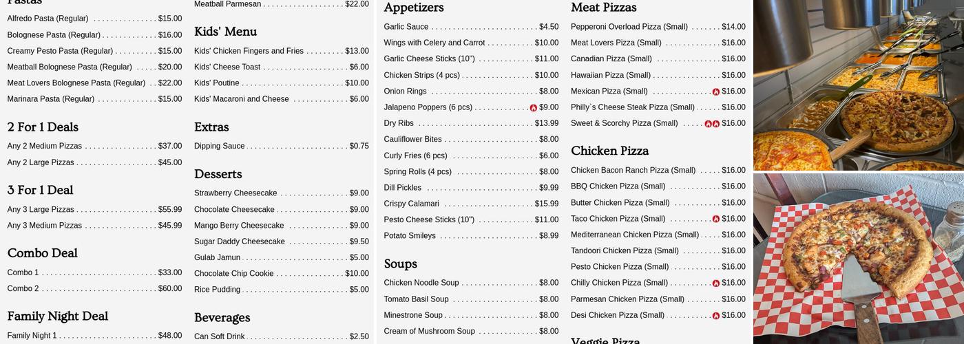 Next Level Pizza Restaurant Menu