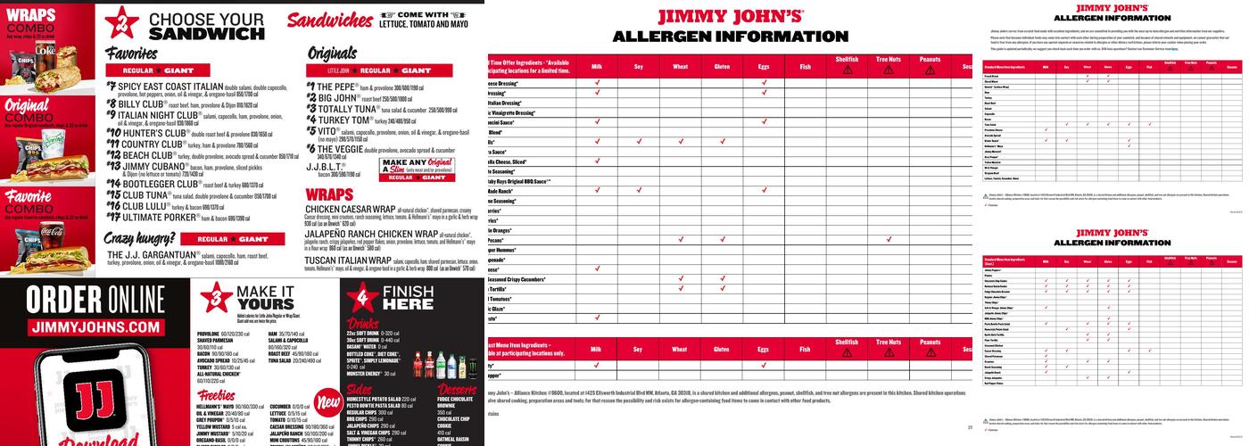 Jimmy John's Menu