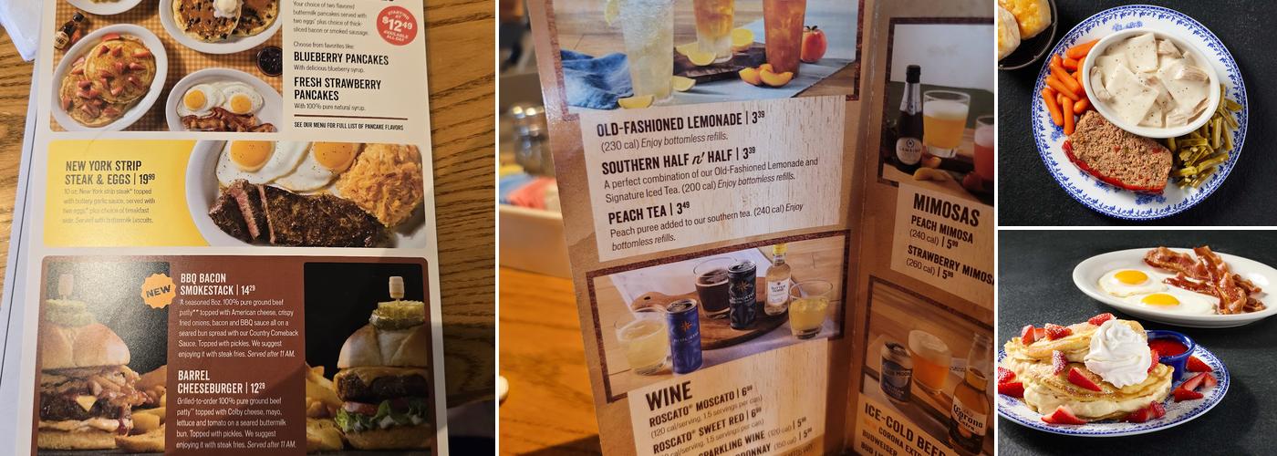 Cracker Barrel Old Country Store Menu