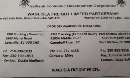 Waglisla freight Bella Bella