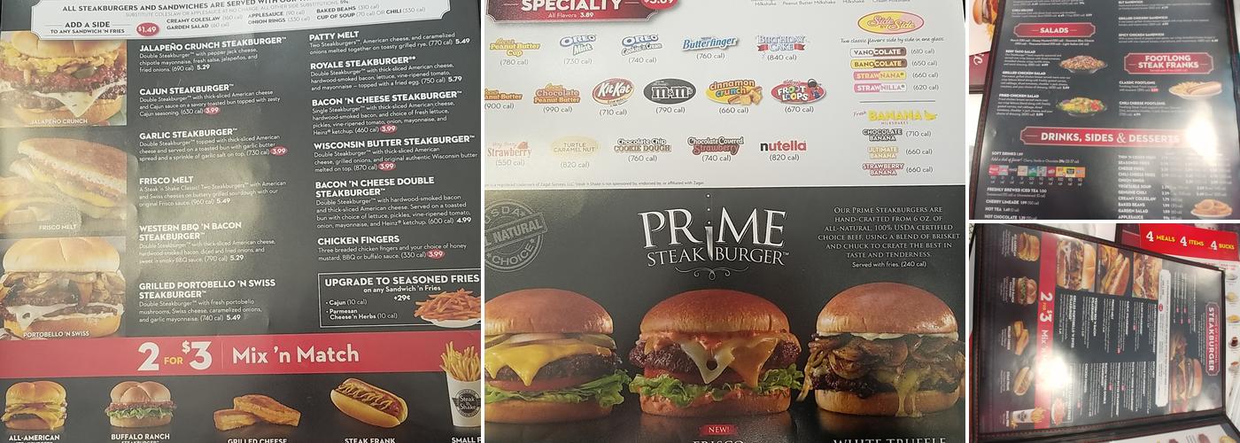 Steak 'n Shake Menu