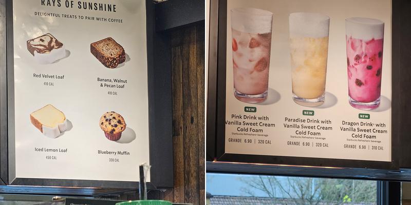 Starbucks Menu