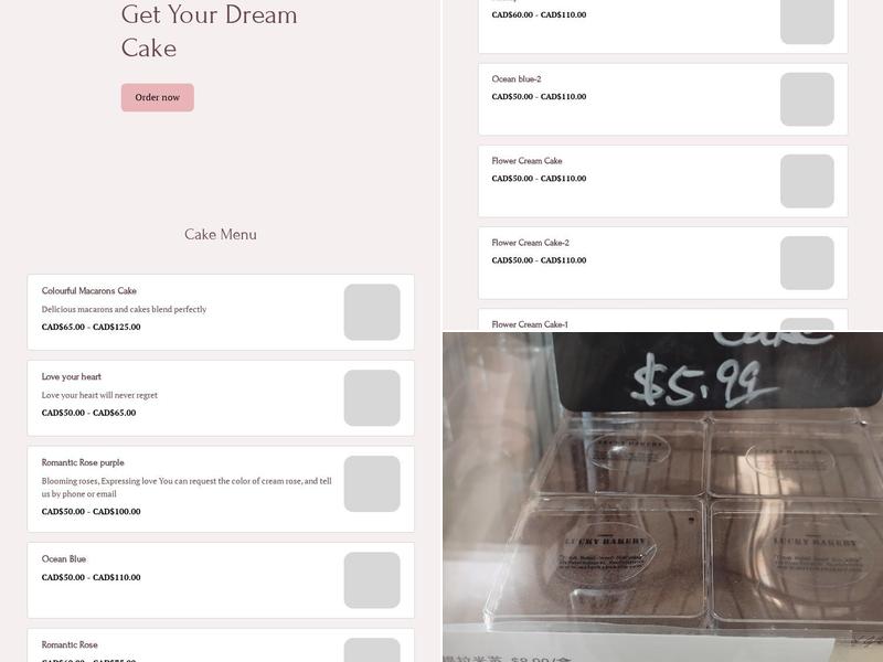 Lucky Bakery Menu