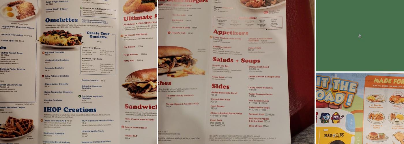 IHOP Menu