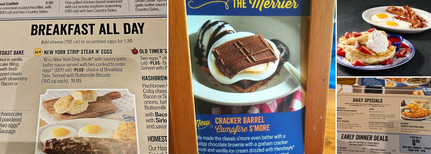 Cracker Barrel Old Country Store Menu