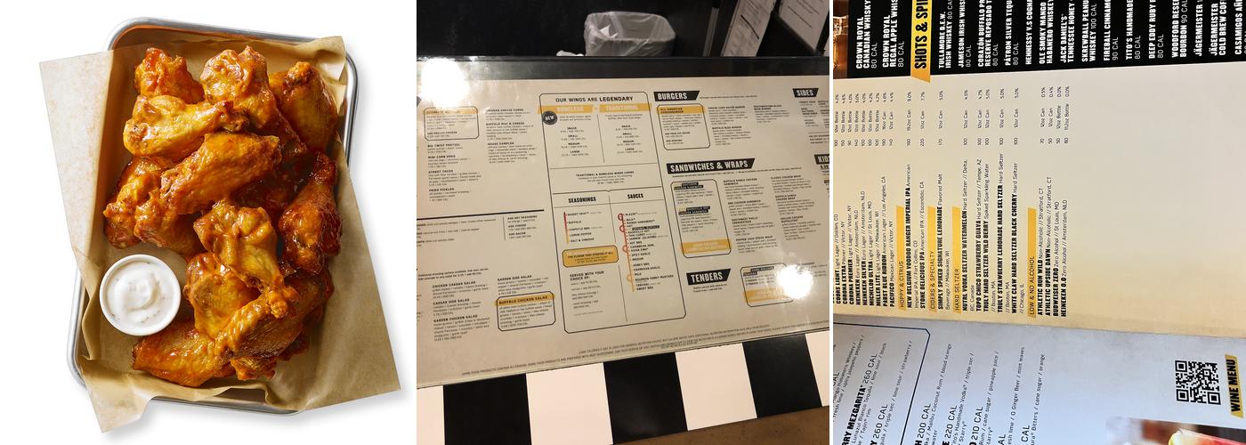 Buffalo Wild Wings Menu