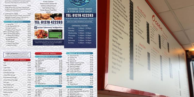 Ocean Fish Bar Menu