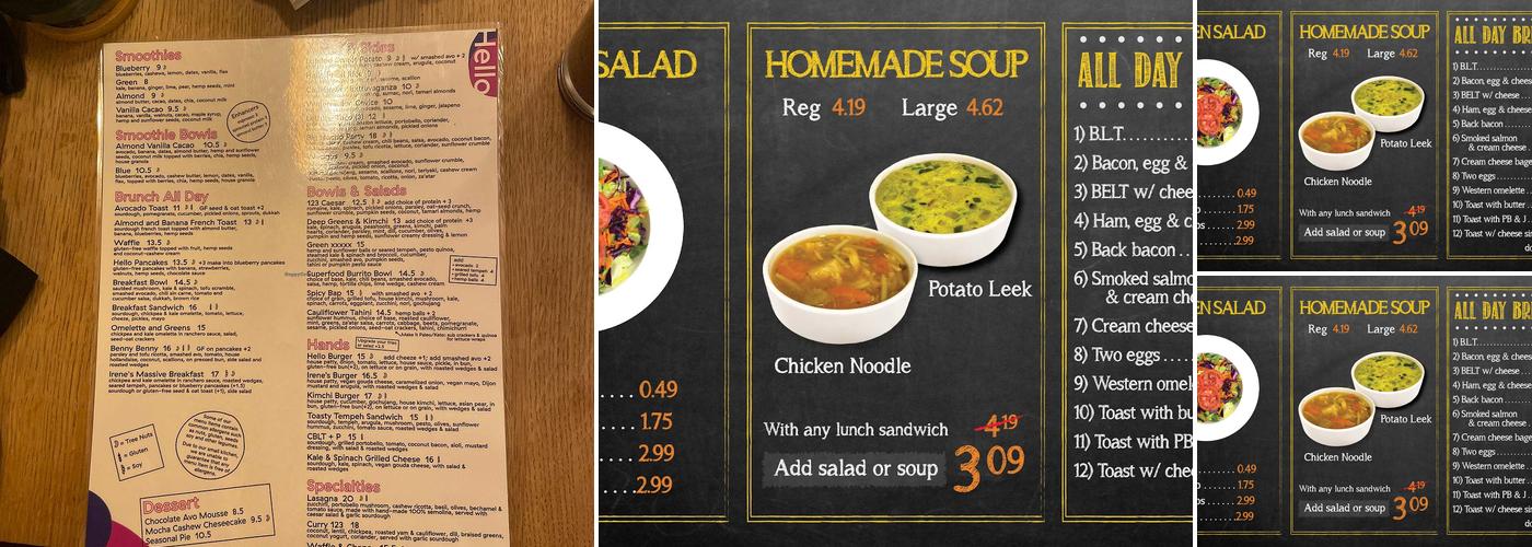 Toasty Menu