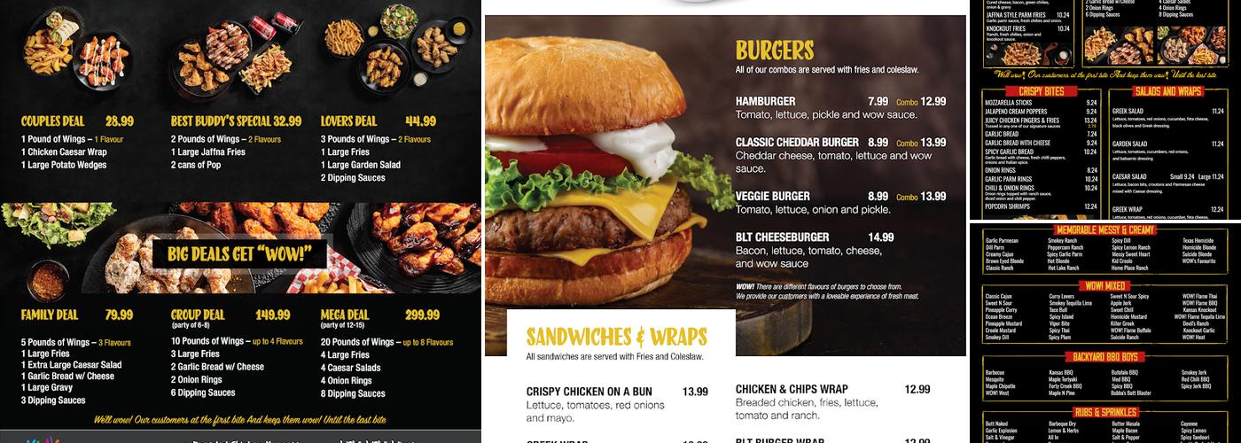 Wow! Wing House Menu