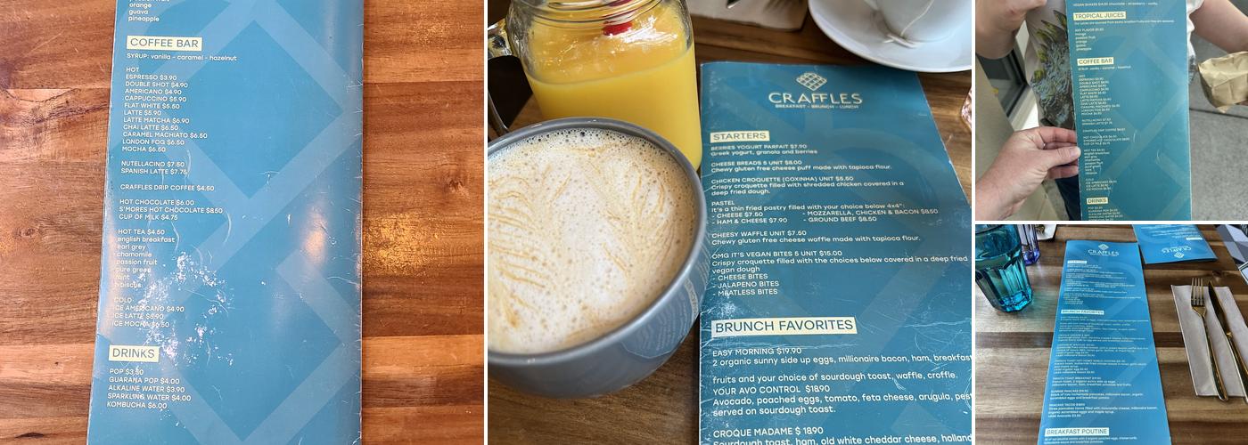 Craffles Menu