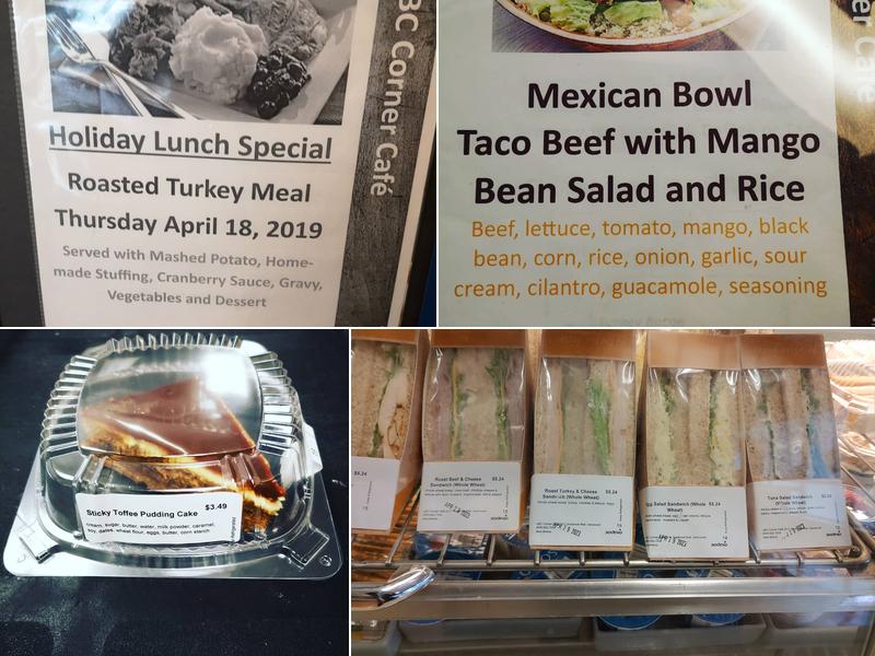 UBC Corner Cafe Menu