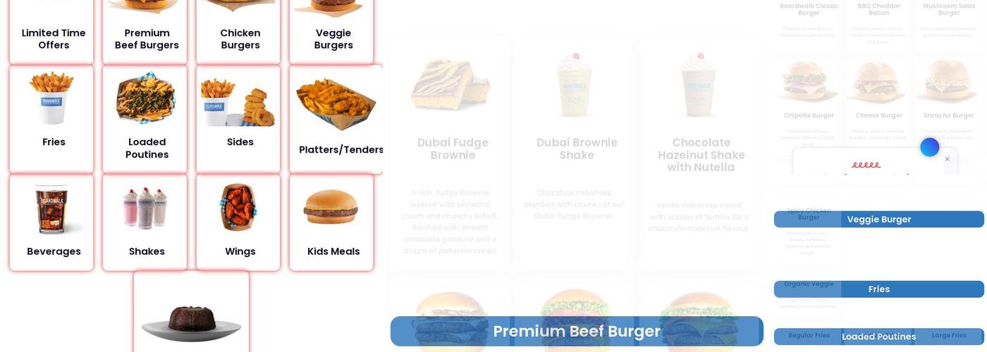 Boardwalk Burgers Waterloo Menu