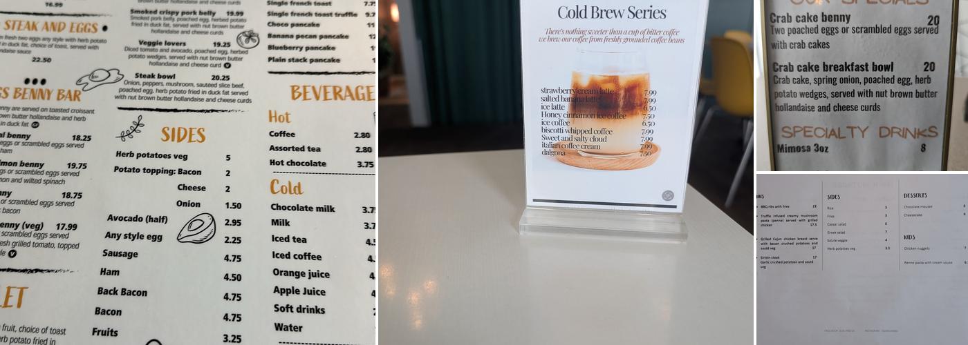 Egg & Us Menu