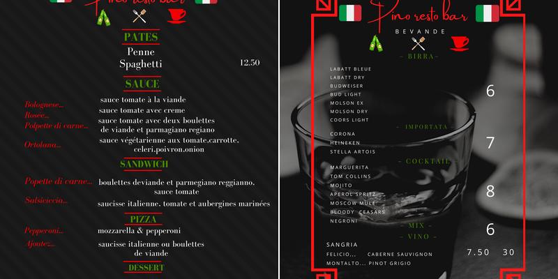 Resto-Bar Pino Menu