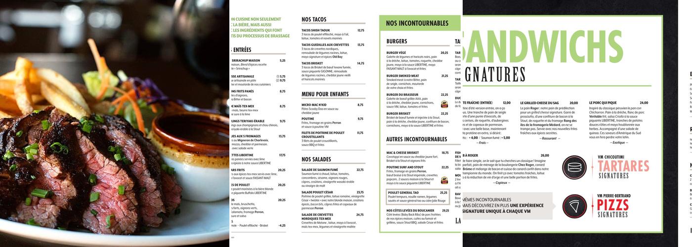 La Voie Maltée - Usine de Production Menu