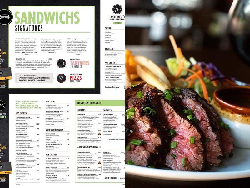 La Voie Maltée - Usine de Production Menu