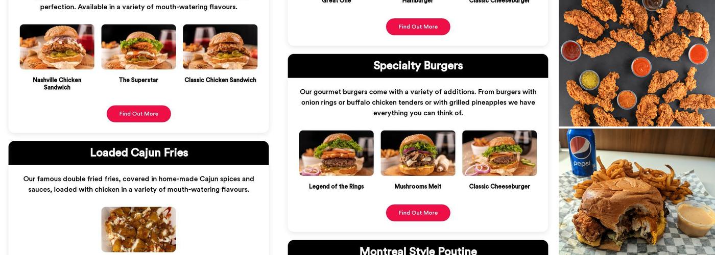 Burger Legend Etobicoke Menu