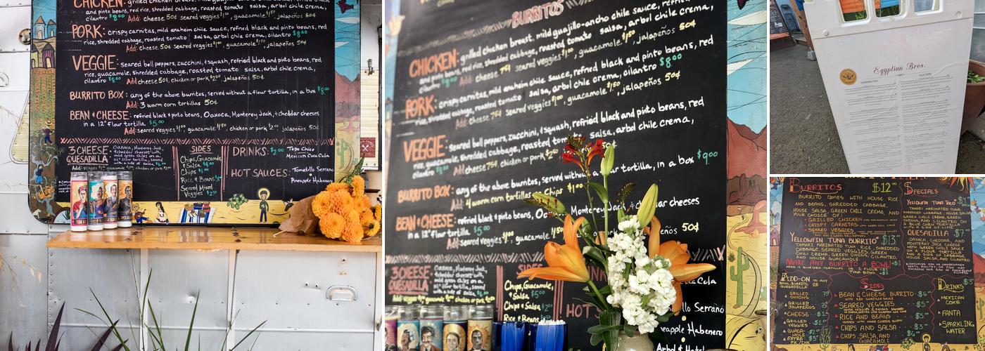 Saint Burrito Menu
