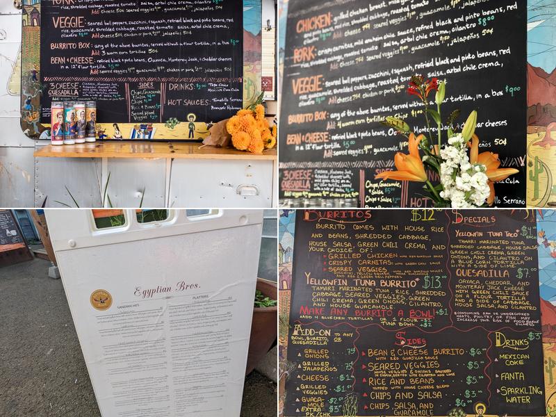 Saint Burrito Menu