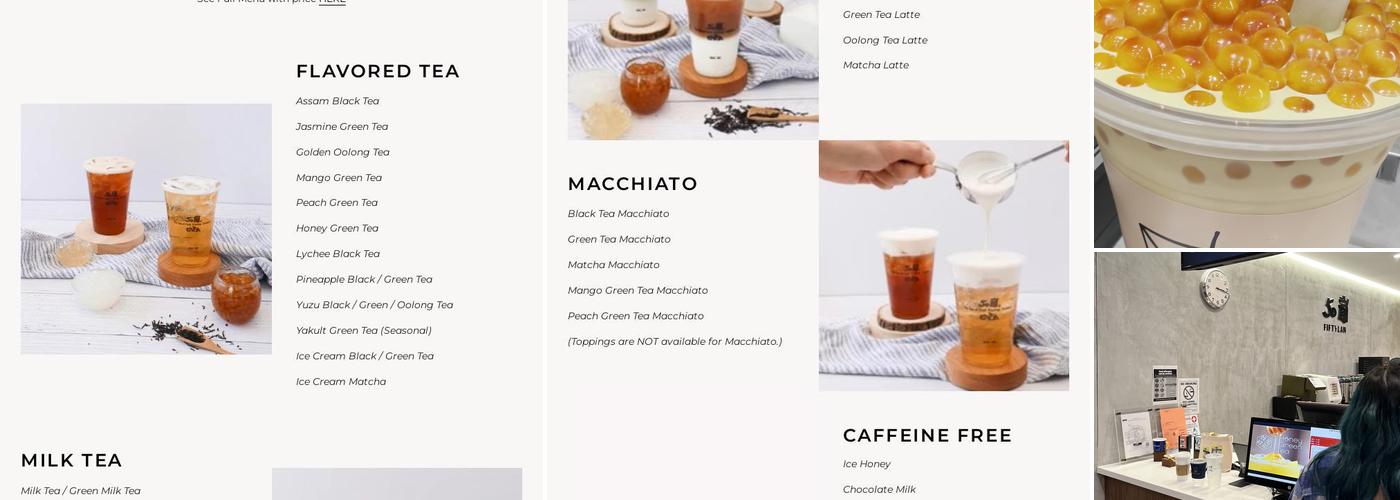 FIFTYLAN Koreatown Menu