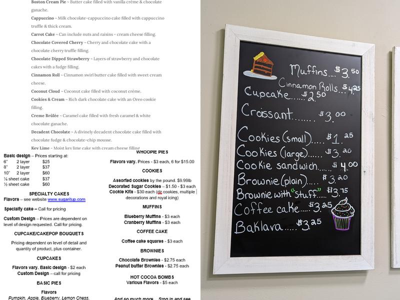 Sugar It Up Menu