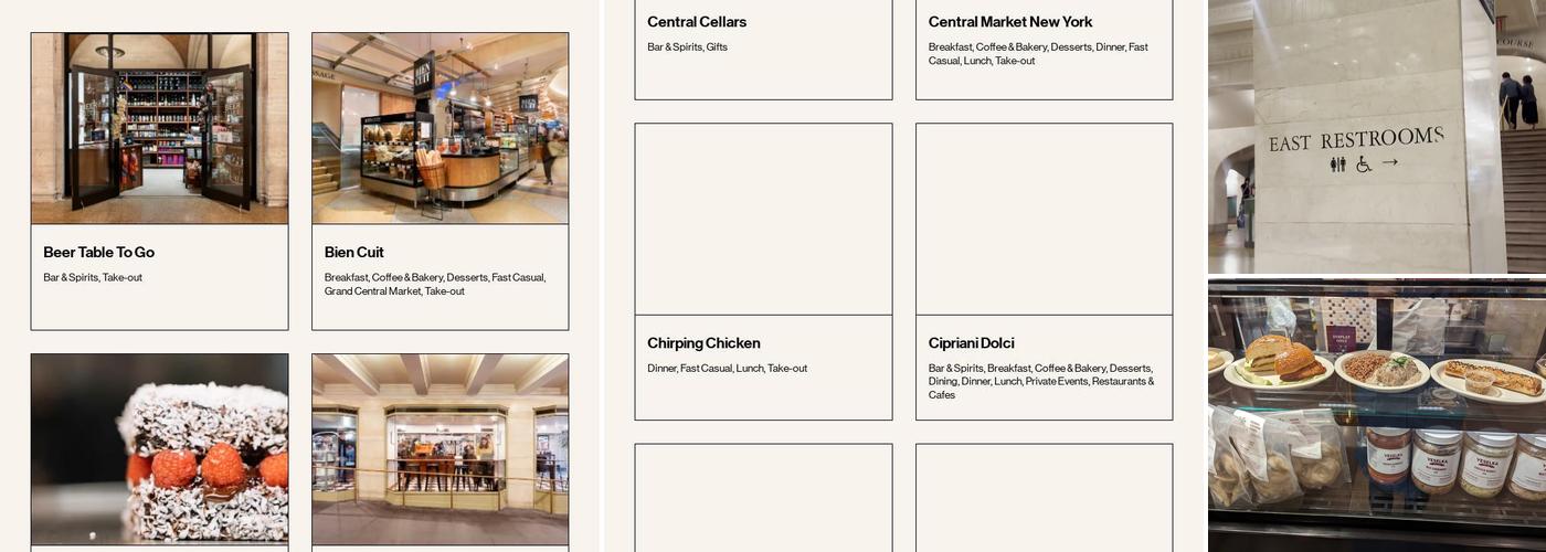 Dining Concourse Menu